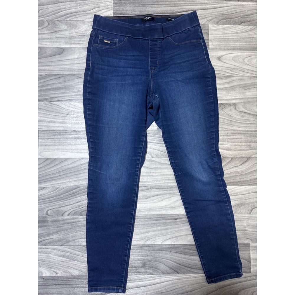 Nine West Jeans Womens Pull On Skinny Dark Wash Denim Jeggings Blue Size 10